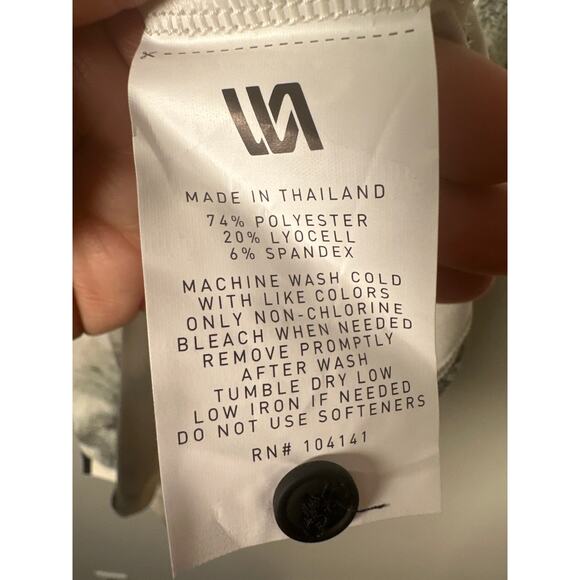 Vrst New Men's Cream Rainwater Leaves Print Golf Polo Large UV Protection - Picture 10 of 10